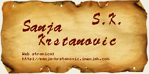 Sanja Krstanović vizit kartica